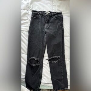 Women's Black Distressed Jeans